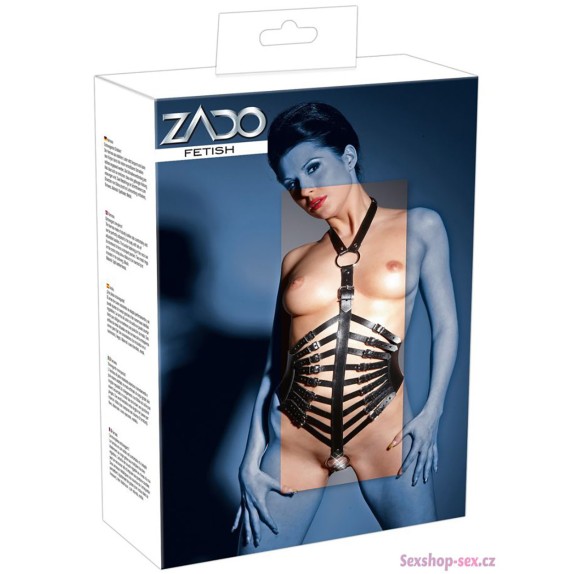 BODY IN PELLE CON CINGHIE REGOLABILI