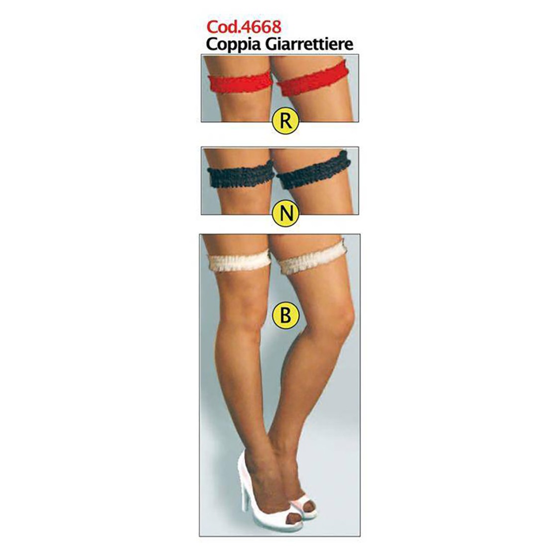 COPPIA GIARRETTIERE SEXY CON ARRICCIATURE