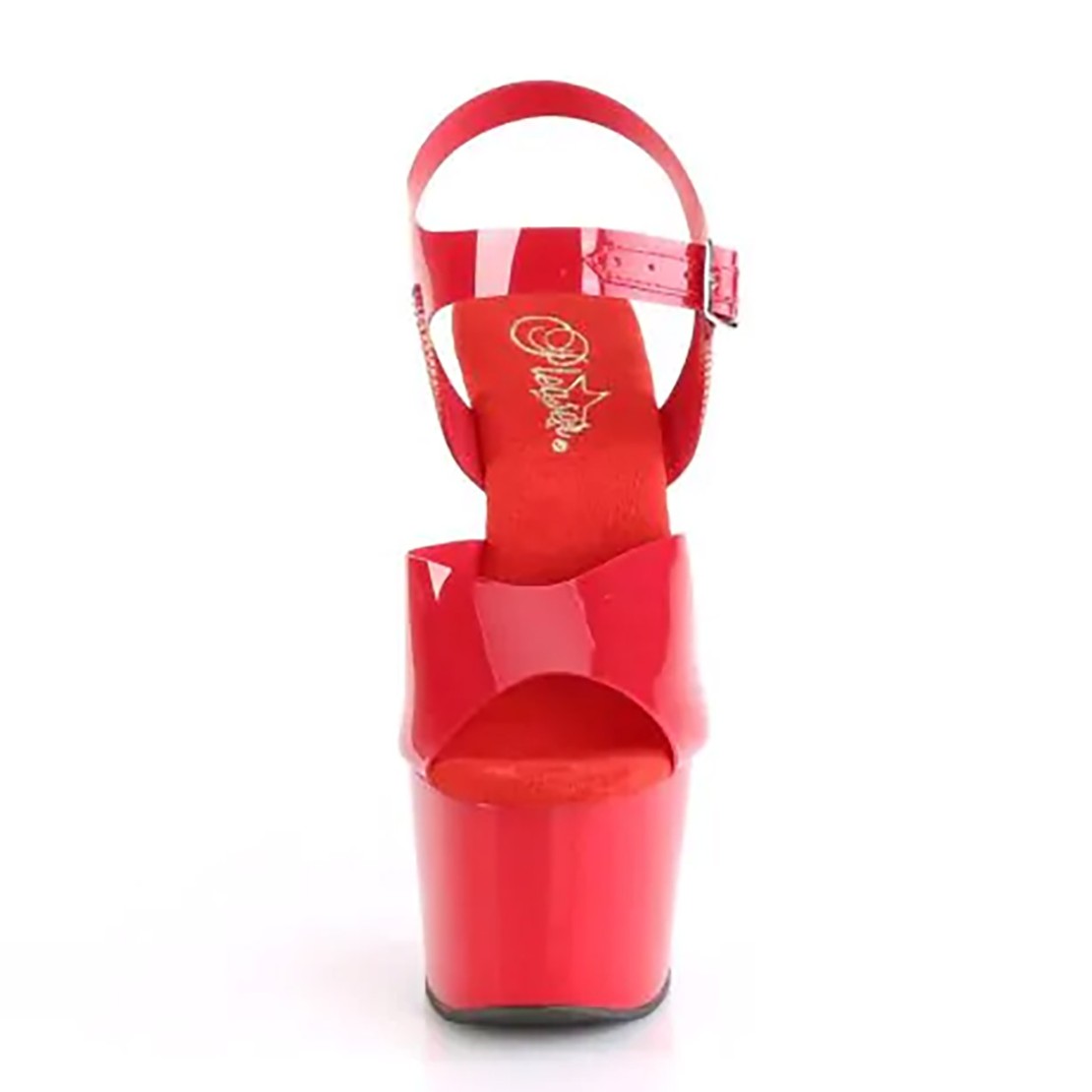 SANDALO SEXY TACCO 17-18CM ROSSO CON CINTURINO...