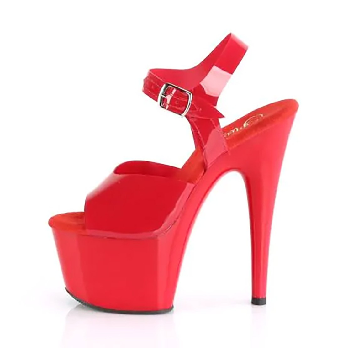 SANDALO SEXY TACCO 17-18CM ROSSO CON CINTURINO...