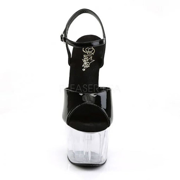 SANDALO SEXY TACCO 17-18CM TRASPARENTE CON CINTURINO E... 2