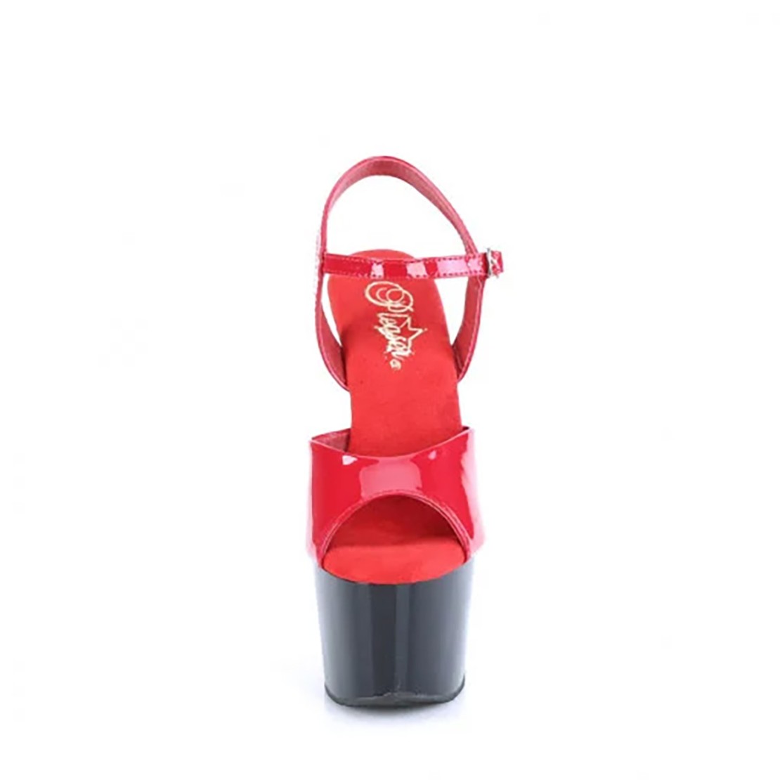 SANDALI SEXY TACCO 17-18CM BICOLORE ROSSO E...