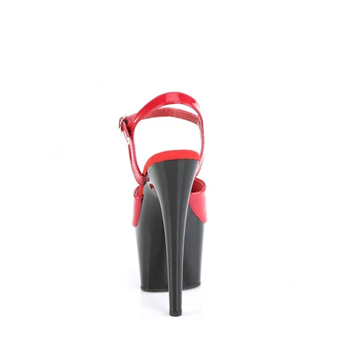 SANDALI SEXY TACCO 17-18CM BICOLORE ROSSO E...