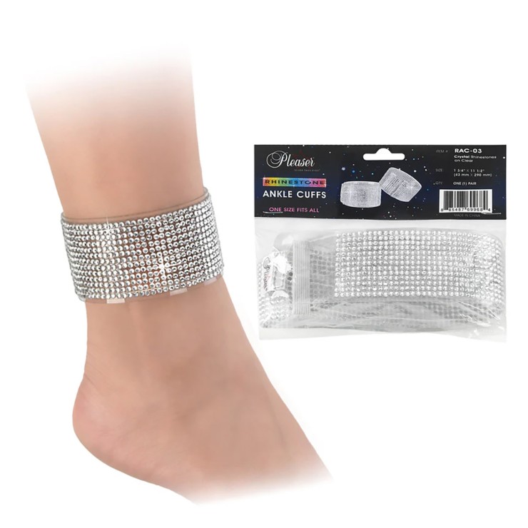 CAVIGLIERE TRASPARENTI SEXY CON STRASS ACCESSORIO SCARPE...