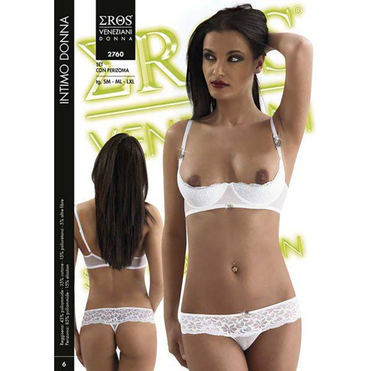COMPLETO INTIMO PIZZO BIANCO