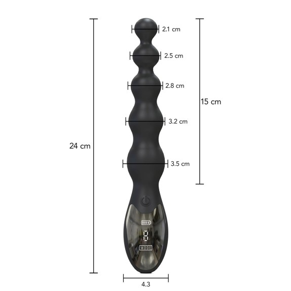 PALLINE ANALI VIBRANTI SEX TOY IN SILICONE USB BEADED ANAL VIBRATOR