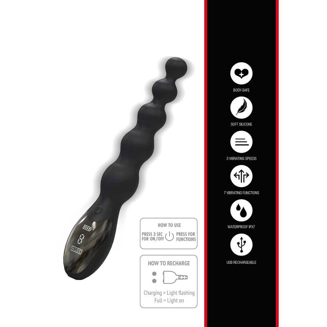 PALLINE ANALI VIBRANTI SEX TOY IN SILICONE USB...