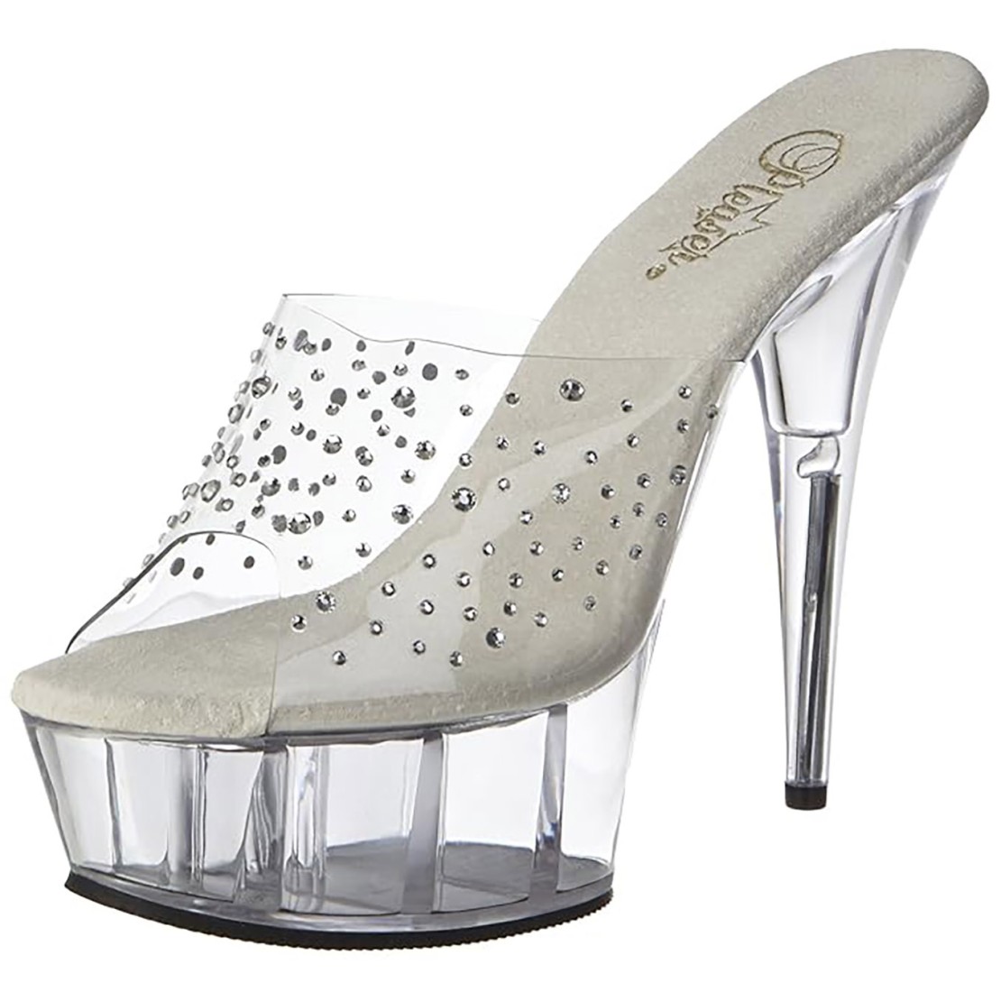 SANDALO CON STRASS TACCO 15 CM