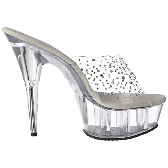 SANDALO CON STRASS TACCO 15 CM