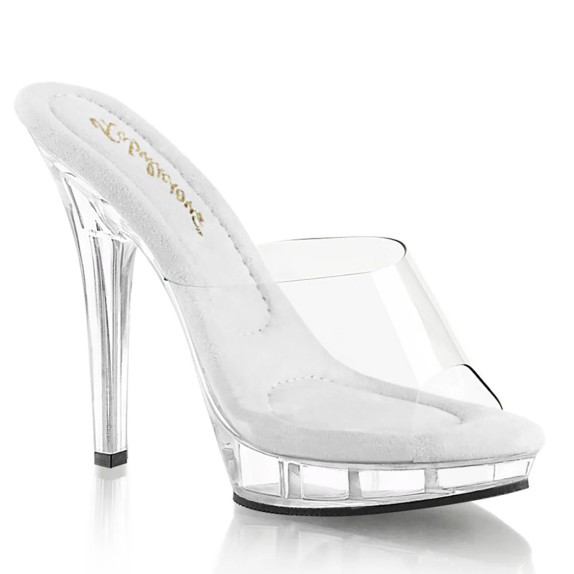 SANDALO SEXY TRASPARENTE SCARPA TACCO 13/14 CM