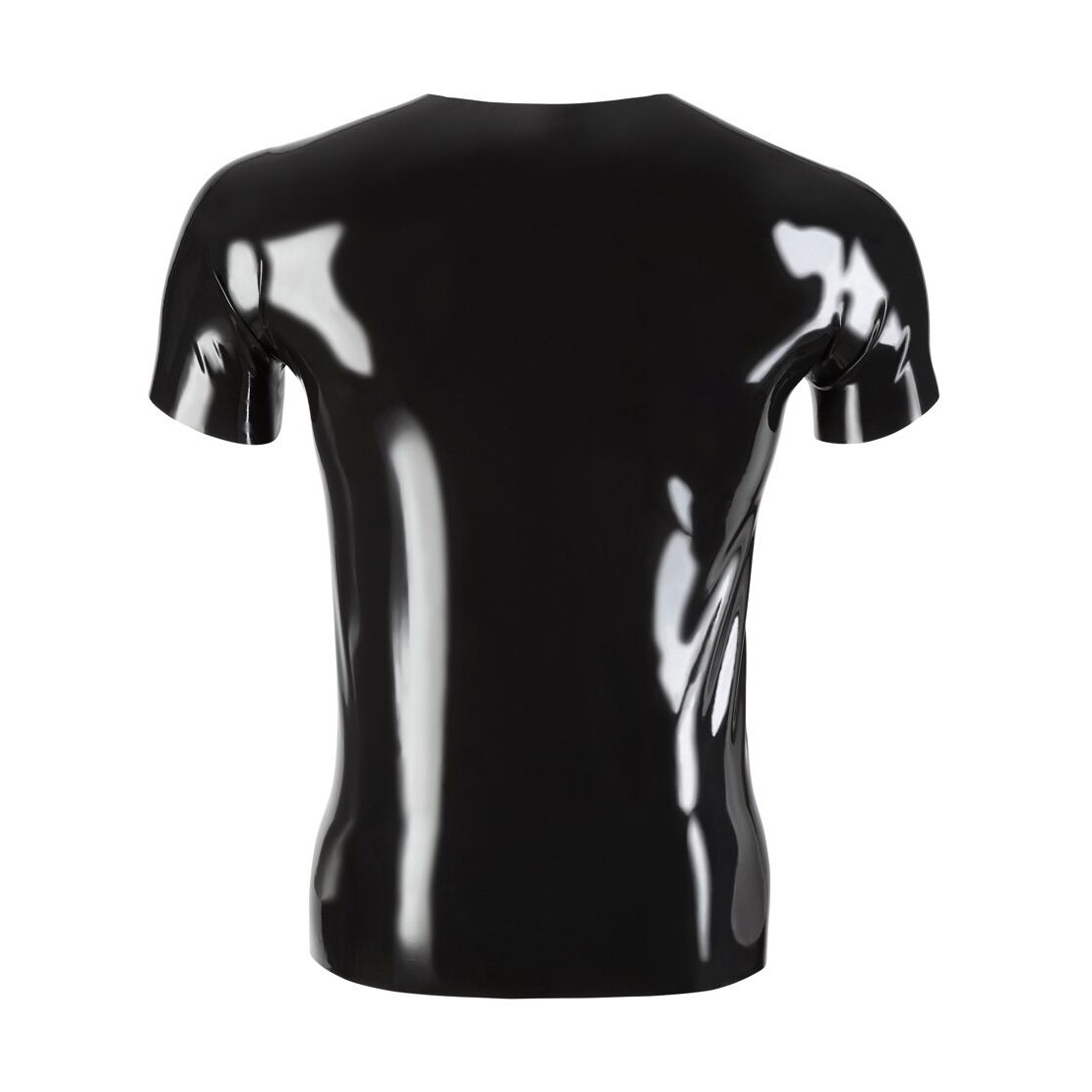 MAGLIETTA SEXY PER UOMO IN LATEX MANICHE CORTE