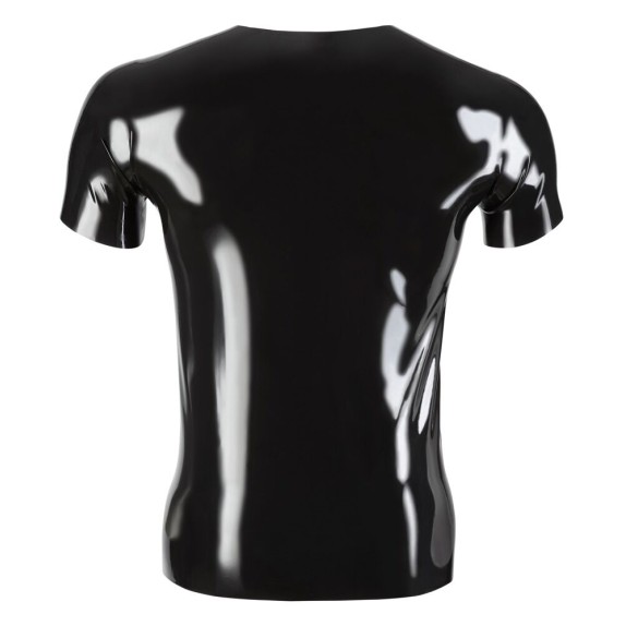 MAGLIETTA SEXY PER UOMO IN LATEX MANICHE CORTE