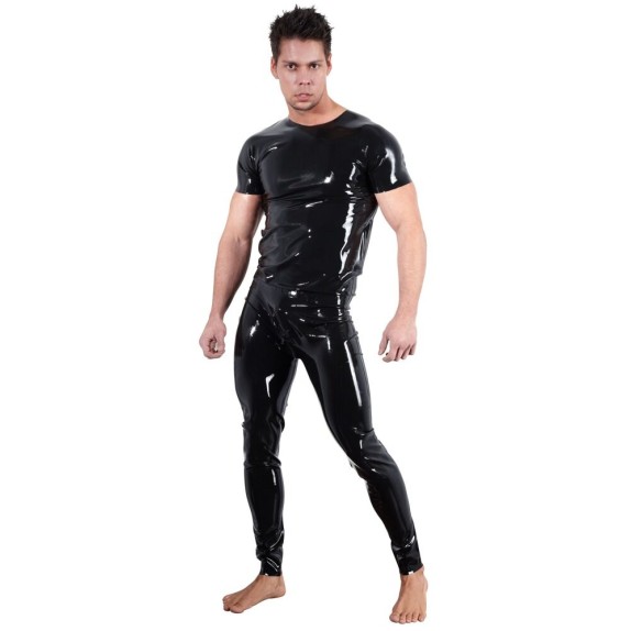 LATEX SHIRT MAGLIETTA UOMO MANICHE CORTE