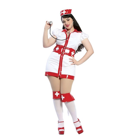 COSTUME INFERMIERA FLIRTY NURSE ROMA TAGLIA GRANDE