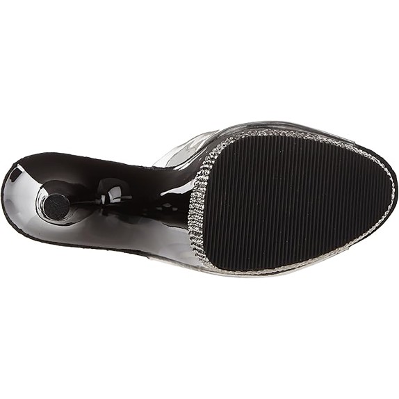 SANDALO STRASS ALTO 17-18 CM NERO