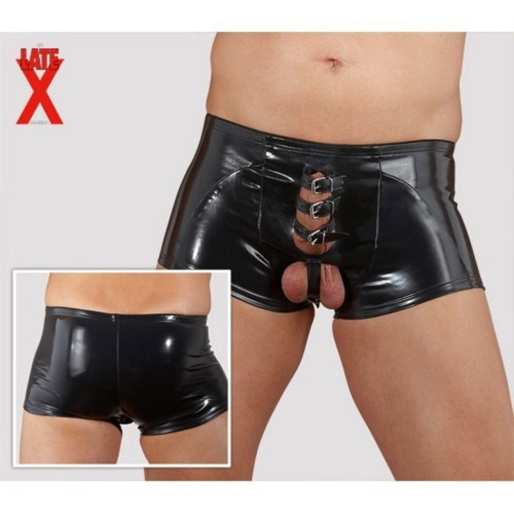 BOXER SEXY UOMO IN LATEX CON CINGHIE