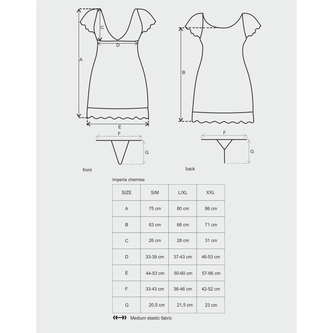 copy of BABYDOLL CON PERIZOMA IMPERIA CON PIZZO