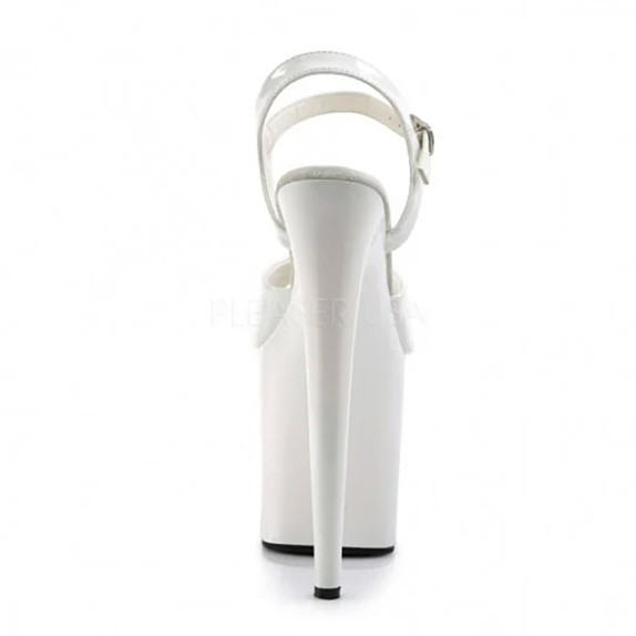 SANDALO SEXY TACCO 20 CM CON CINTURINO BIANCO