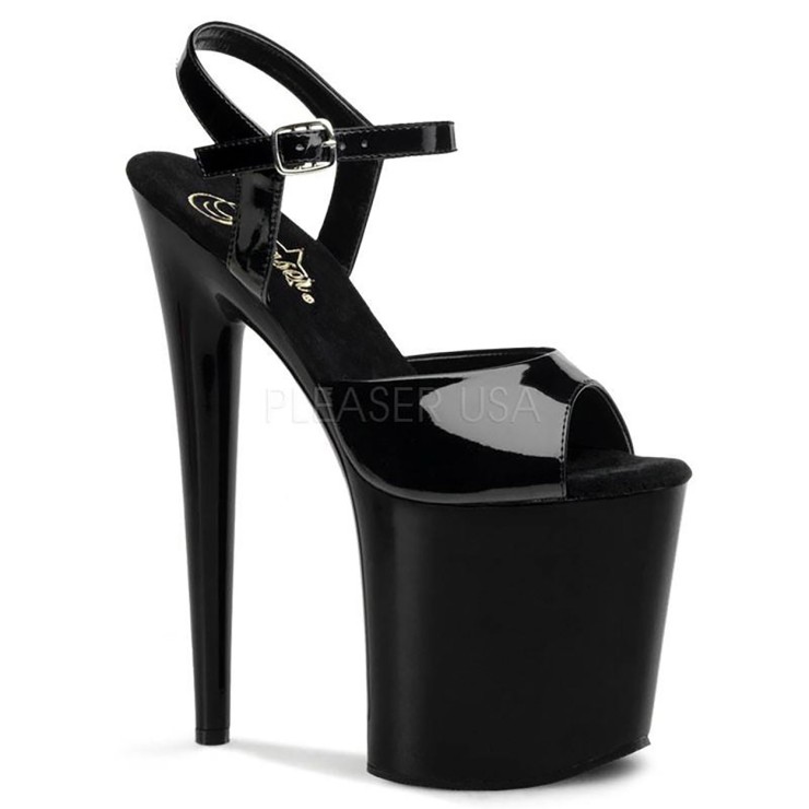 SANDALI SEXY TACCO 20 CM CON CINTURINO FLAM809/B/M