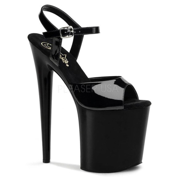 SANDALI SEXY TACCO 20 CM CON CINTURINO FLAM809/B/M