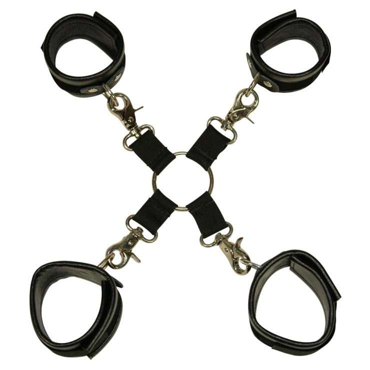 BONDAGE SET KIT MANETTE CON INCROCIO 2