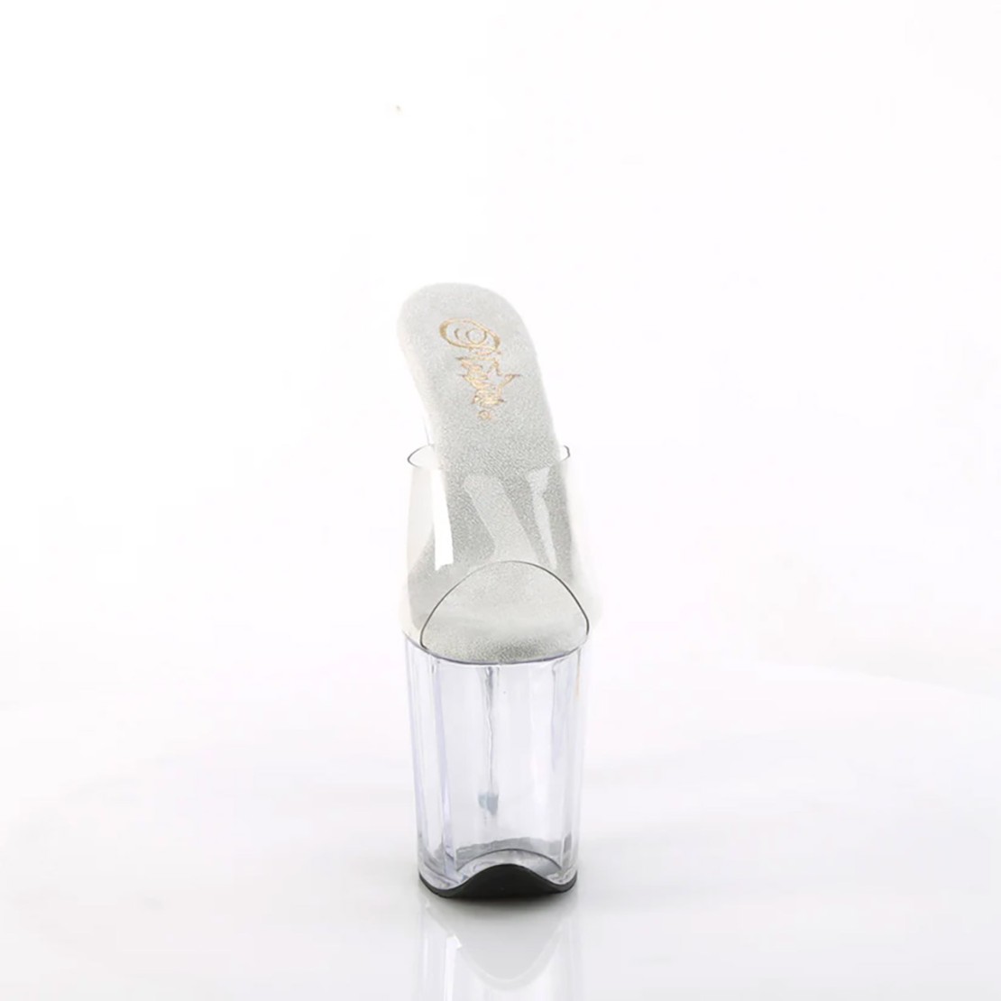 SANDALO TACCO 20 CM TRASPARENTE  ZEPPA A RIGHE