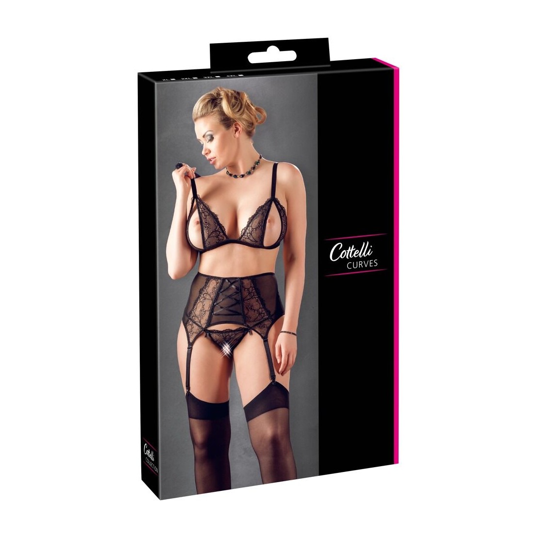 COMPLETO INTIMO APERTO SEXY TAGLIE FORTI