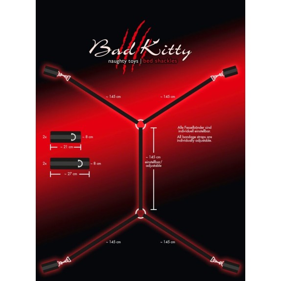 KIT COSTRITTIVO CON MANETTE E CAVIGLIERE SEX TOY DA LETTO