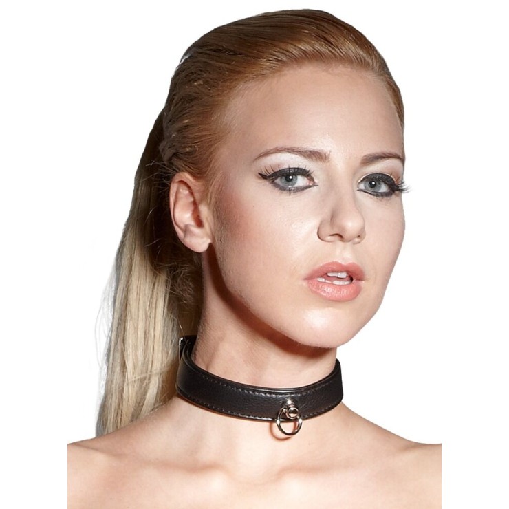 COLLARE IN SIMILPELLE CON ANELLO BAD KITTY  2