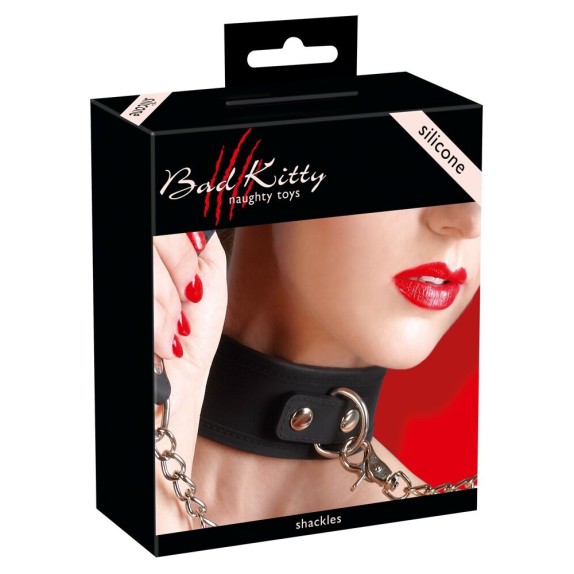 COLLARE SEXY CON GUINZAGLIO PER UOMO E DONNA REGOLABILE IN SILICONE RIVESTIMENTO TESSUTO