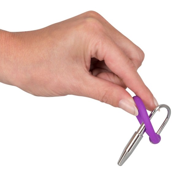 ANELLO PER GLANDE IN SILICONE CON SONDA URETRALE PENISPLUG
