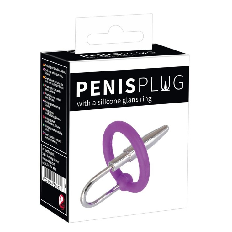 ANELLO PER GLANDE IN SILICONE CON SONDA URETRALE PENISPLUG