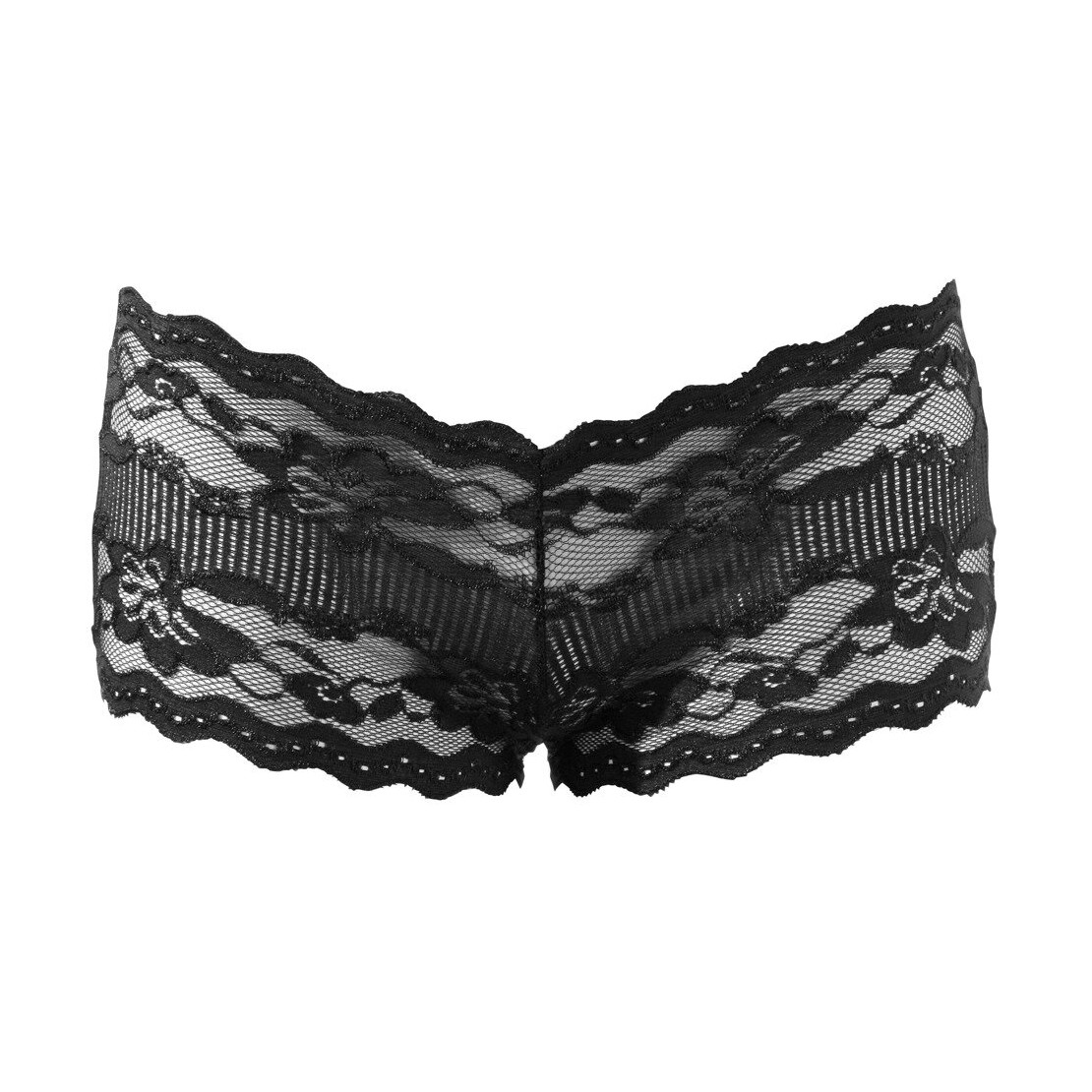 CULOTTE PIZZO APERTE NERE CON FIOCCO