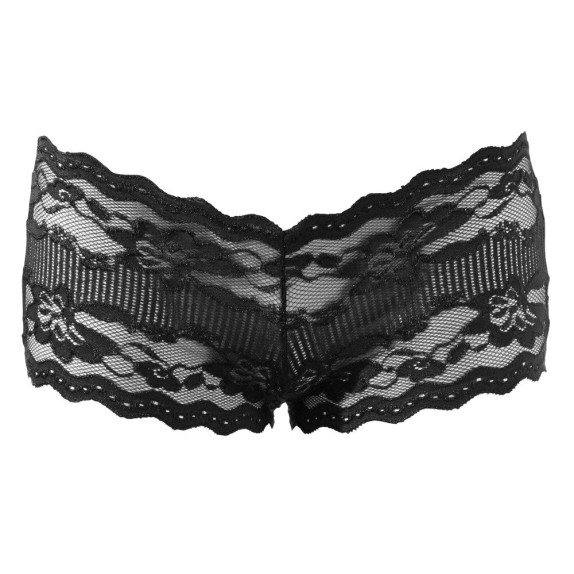 CULOTTE PIZZO APERTE NERE CON FIOCCO