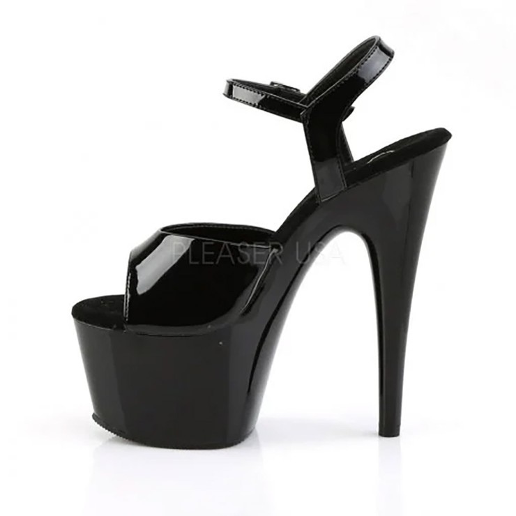SCARPE TACCO ALTO 17.5 CM NERE LAP DANCE CON CINTURINO 2
