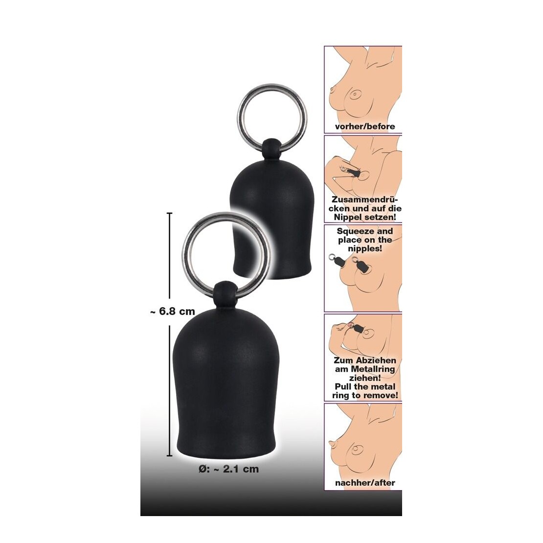 POMPETTE PER CAPEZZOLI BLACK VELVET
