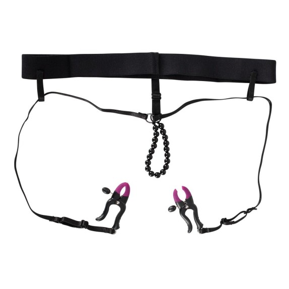 SEXY MUTANDINA APERTA CON PINZE PER LABBRA VAGINALI