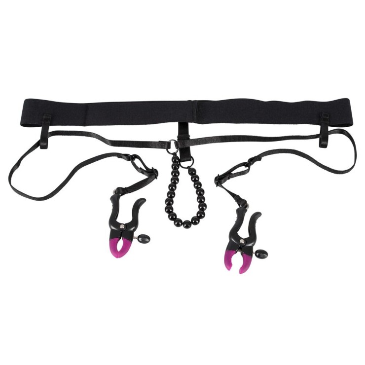 SEXY MUTANDINA APERTA CON PINZE PER LABBRA VAGINALI 2