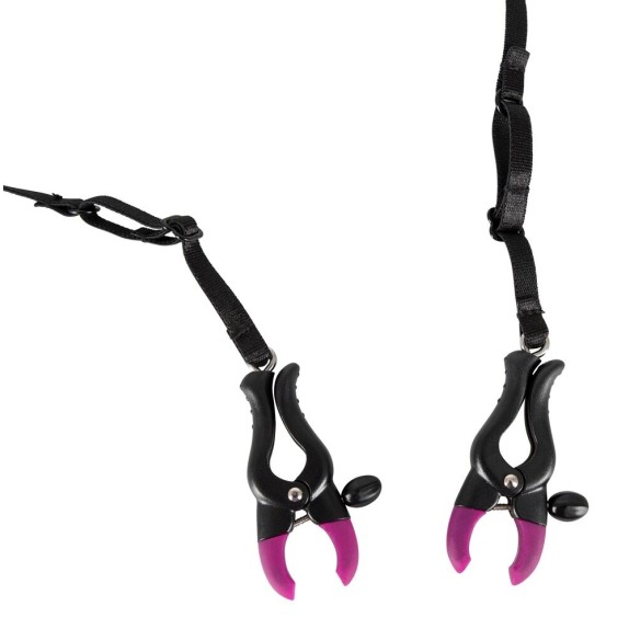 SEXY MUTANDINA APERTA CON PINZE PER LABBRA VAGINALI