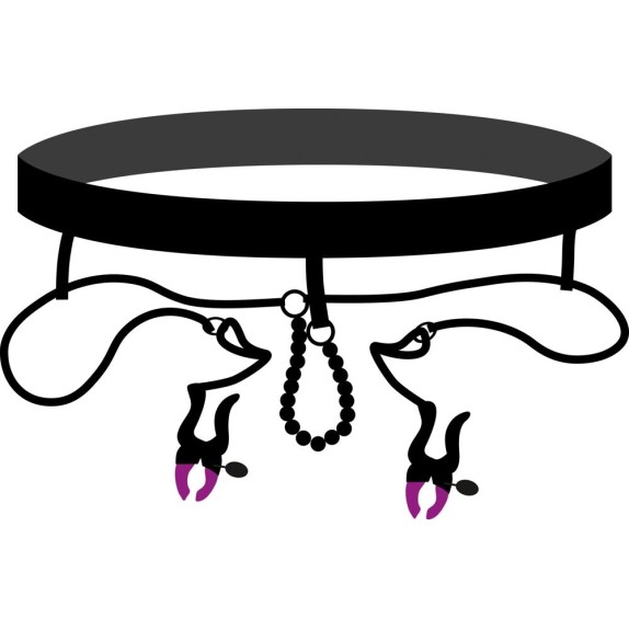 SEXY MUTANDINA APERTA CON PINZE PER LABBRA VAGINALI