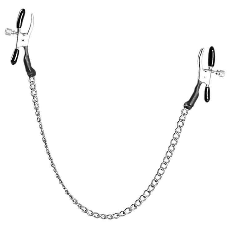 PINZETTE UNISEX PER CAPEZZOLI SEX TOY CON CATENINA 2