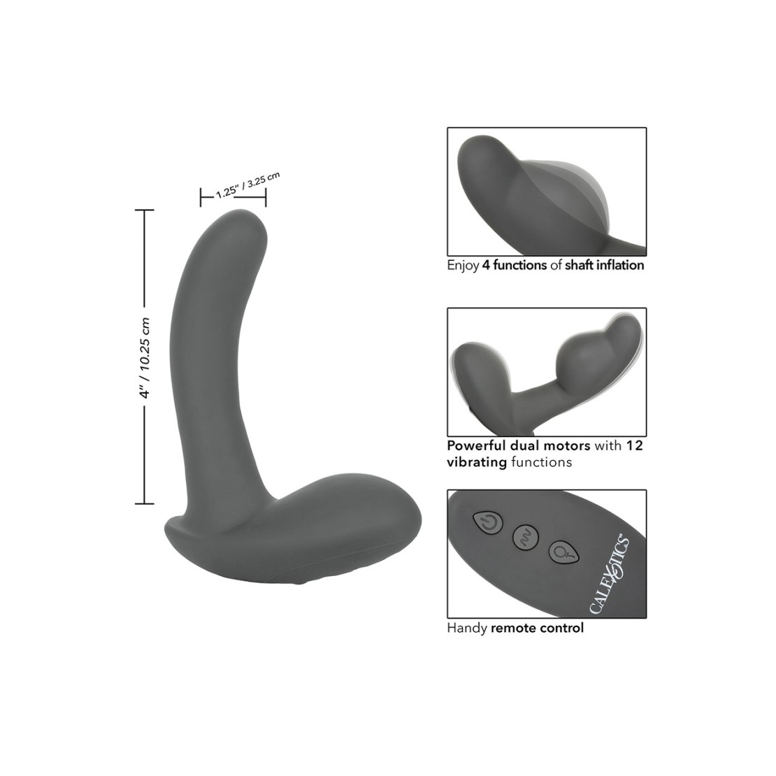 STIMOLATORE PROSTATA GONFIABILE E VIBRANTE CON...