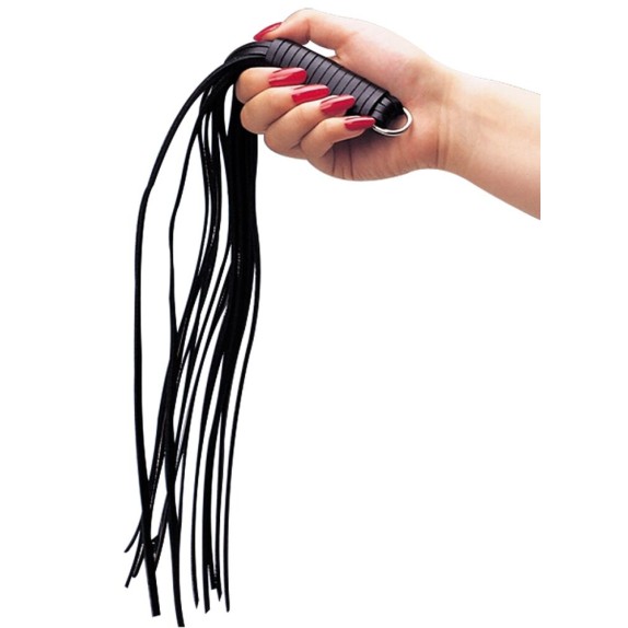 FRUSTA CON FRANGE IN PELLE SEX TOY CON MANICO MORBIDO