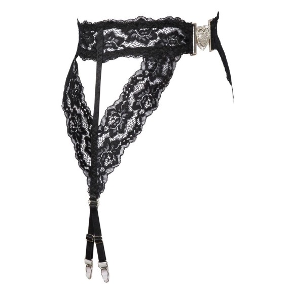 copy of REGGICALZE SEXY PER DONNA IN PIZZO NERO CON GIOIELLO A CUORE CON STRASS
