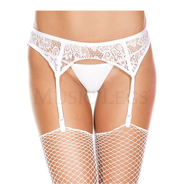 REGGICALZE SEXY PER DONNA IN PIZZO FLOREALE MUSIC LEGS 2