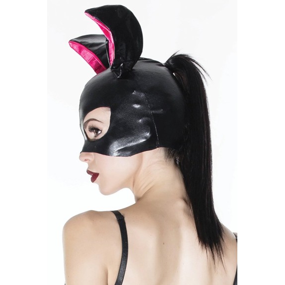 MASCHERA SEXY DA CONIGLIETTA CON GUANTI PER COSTUME HALLOWEEN CARNEVALE