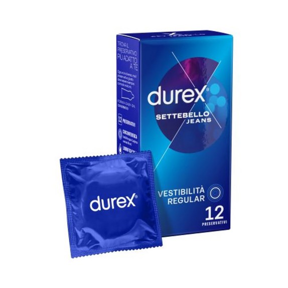 DUREX SETTEBELLO JEANS DA 12 PEZZI PROFILATTICI CON SERBATOIO
