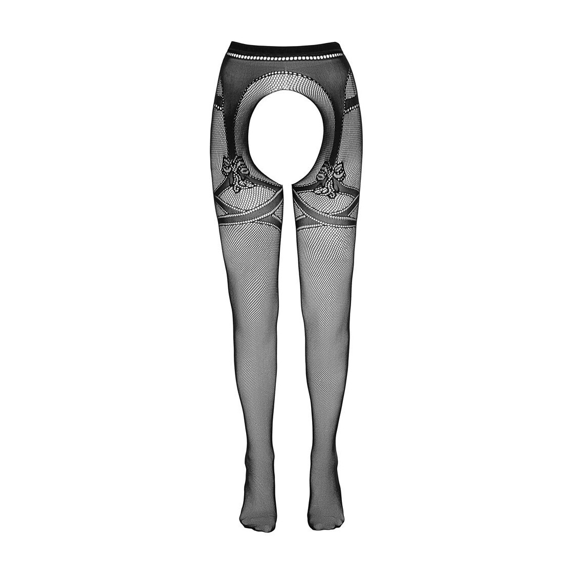 COLLANT APERTO SEXY PER DONNA IN MICRORETE CON...