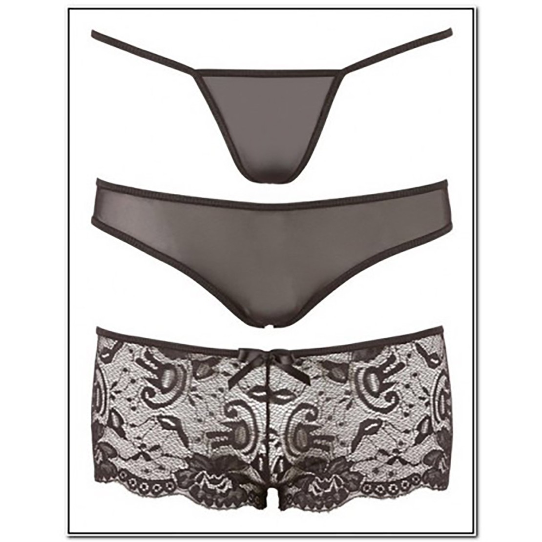 SET INTIMO 1 CULOTTE 1 SLIP APERTO 1 PERIZOMA