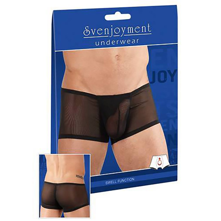 BOXER MORBIDI TRASPARENTI SEXY PER UOMO CON ANELLO PER...